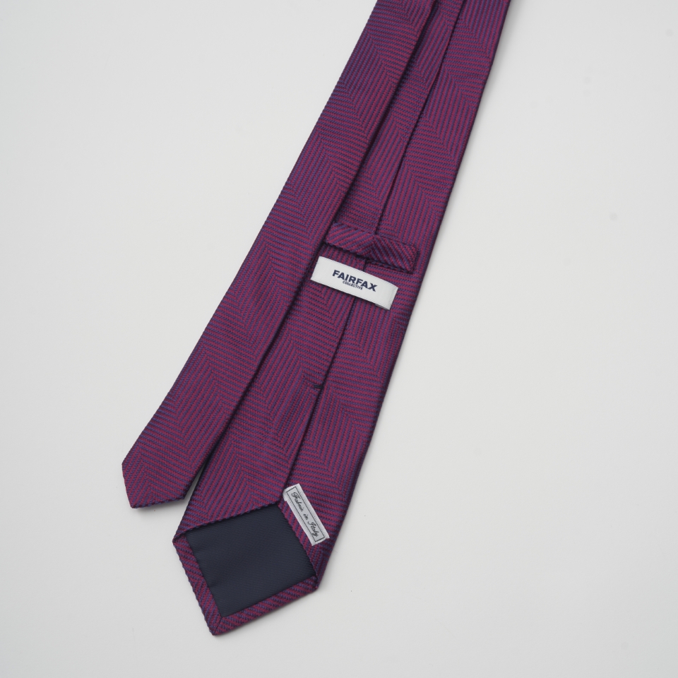 FAIRFAX/ヘリンボーンソリッドタイ Fabric in Italy | FAIRFAX COLLECTIVE