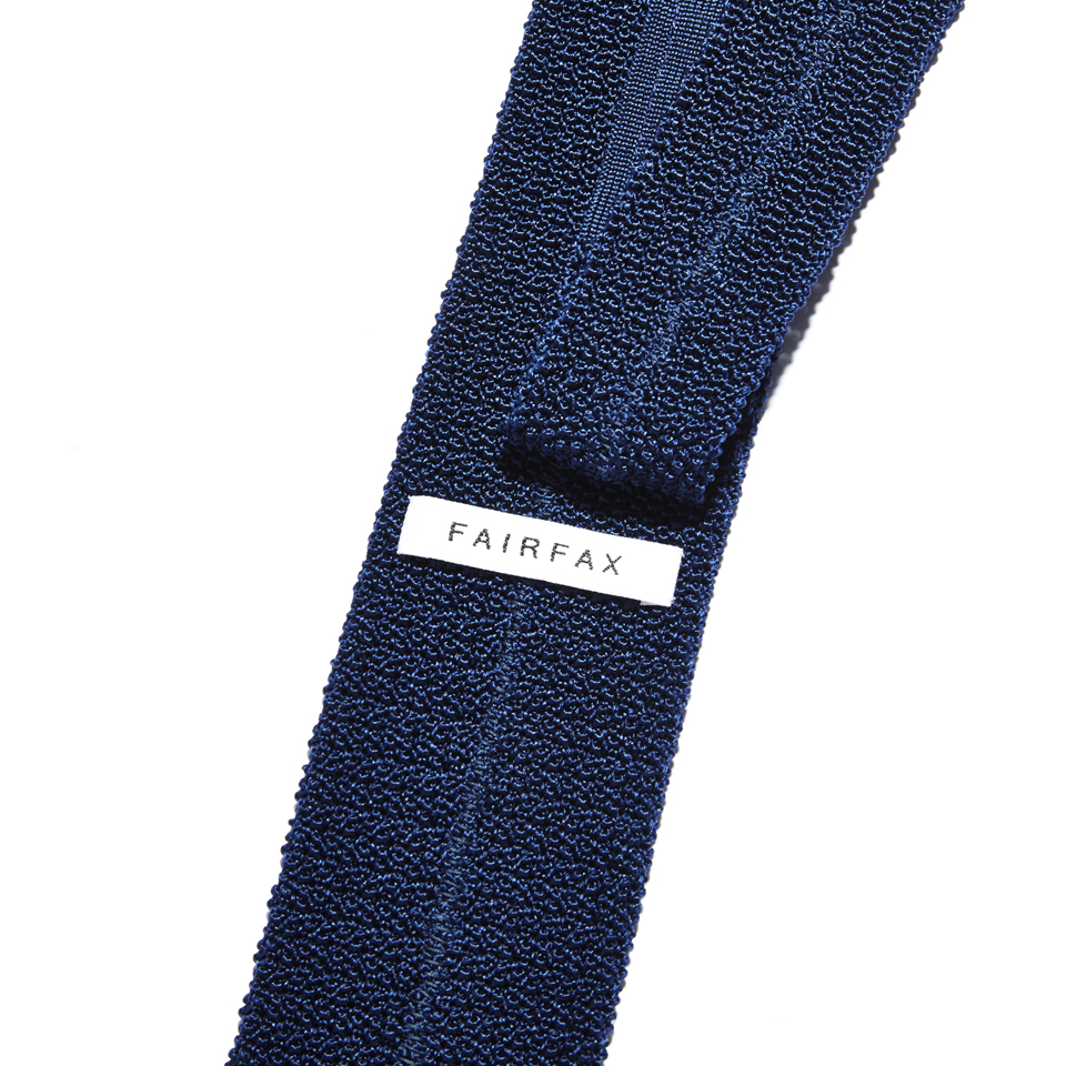 Ascot（アスコット） ニットタイ シルク ブラックxシルバー - COL