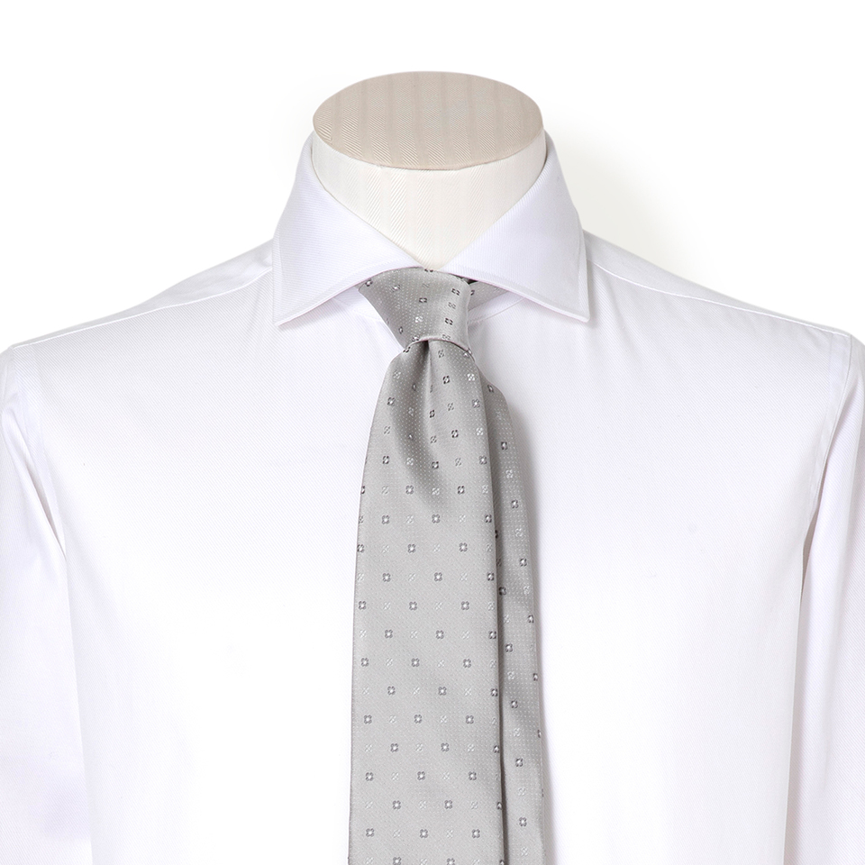 Liverano & Liverano／ジャガードタイ／スモールスクエア／小紋柄 jun ashida - シャドースクエア小紋ネクタイ | ONLINE STORE
