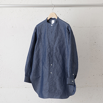 &ease/BOSOM BAND COLLAR SHIRT SMALL