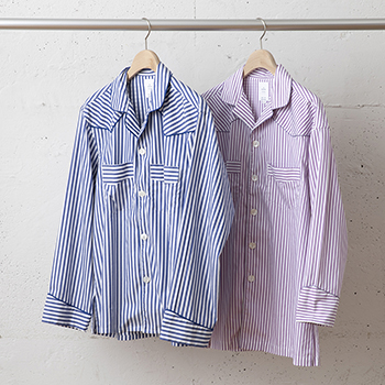 &ease/SEER SUCKER BAND COLLAR SHIRT