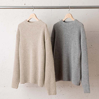 &ease/WOOL BLEND CREW NECK SWEATSHIRT RAGLAN SLEEVE