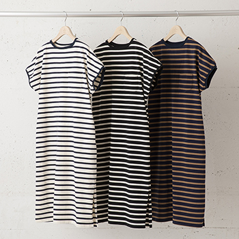 &ease/BAND COLLAR SHIRT ONE-PIECE